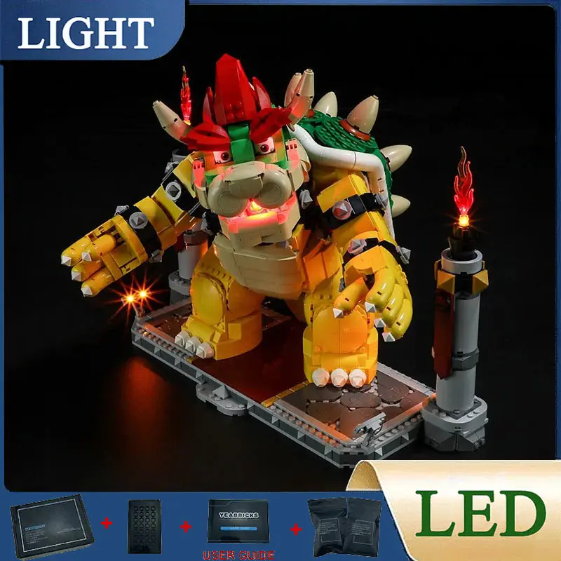 DIY LED Light Kit For LEGO 71411 The Mighty Bowse (Only LED Light,Without Blocks Model)