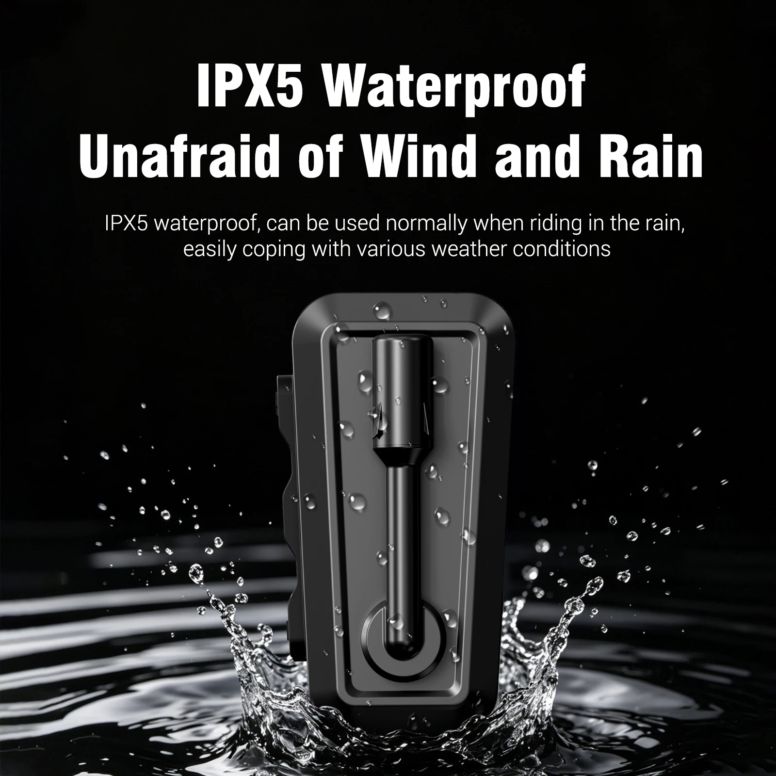 Bluetooth-compatible Helmet Intercom Headset IPX5 Waterproof 520m Range Cycling Walkie Talkie Earphone