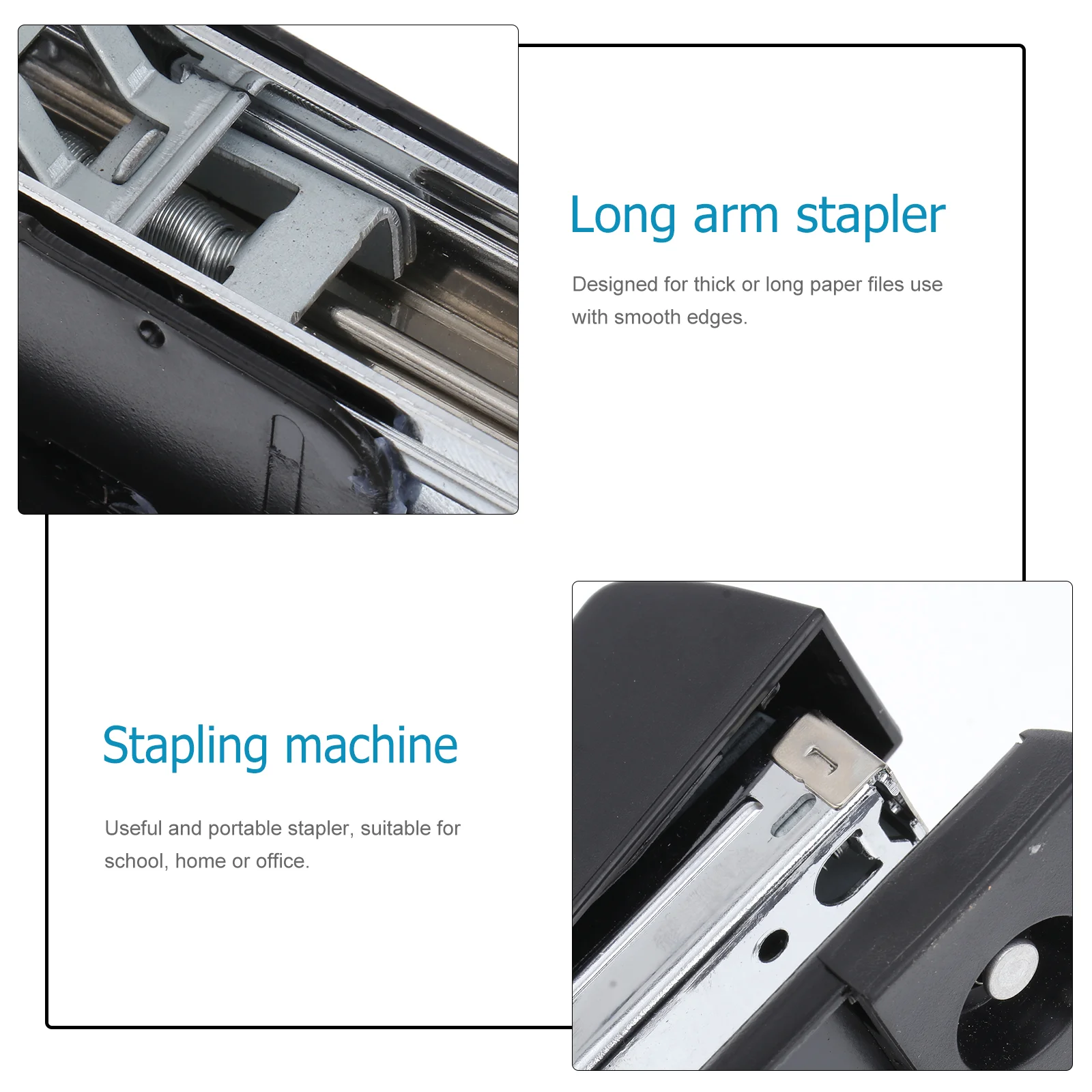 1PC Long Arm Stapler Paper Sheets Binding Machine Stapling Tool Stationery Supplies for Home School Office