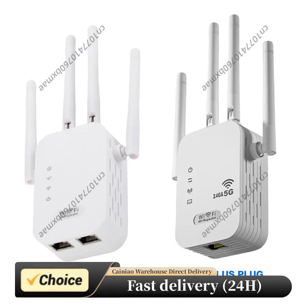 

Беспроводной Wi-Fi репитер 1200 Мбит/с с портами WAN/LAN, двухдиапазонный (2,4 ГГц/5 ГГц) усилитель Wi-Fi сигнала с 4 антеннами для дома
