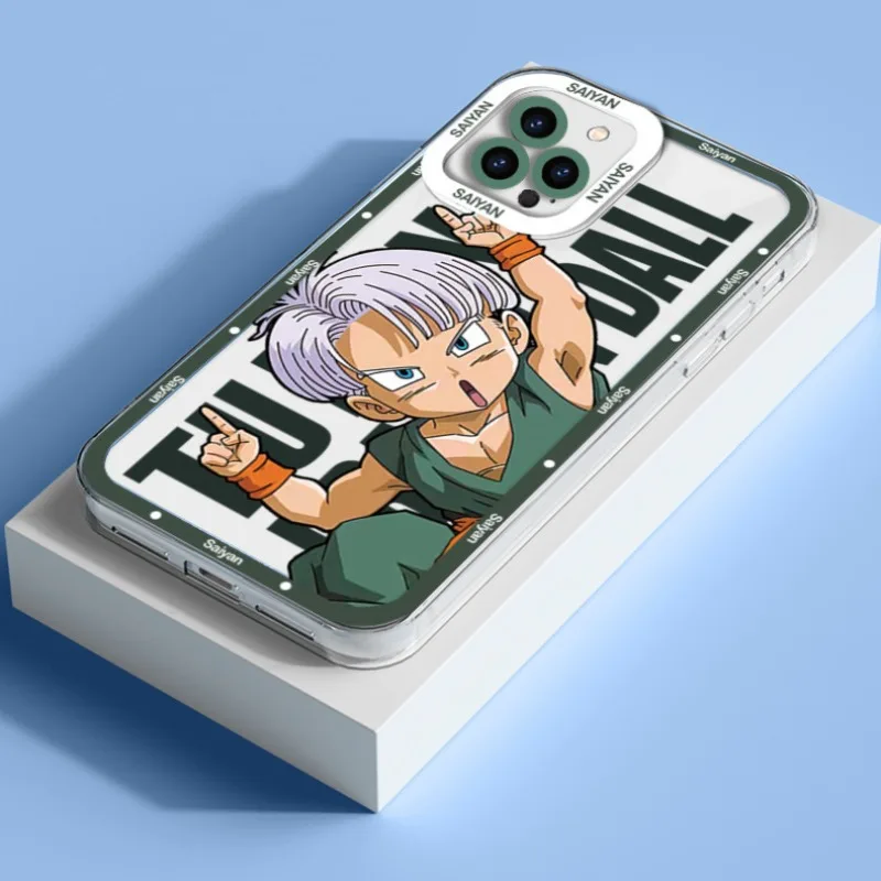 Casing Ponsel Dragon Ball Goku untuk IPhone 16 15 14 13 Pro Max Plus Sampul Lembut TPU Cangkang Abrasi Anti Jatuh Aksesori Semua Inklusif