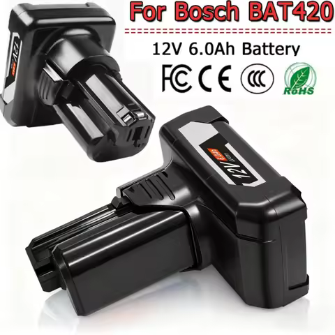 Replacement Battery for Bosch Battery 12V 6Ah Li-ion Tool Battery Compatible BAT420 BAT411A BAT412 BAT413 BAT411.