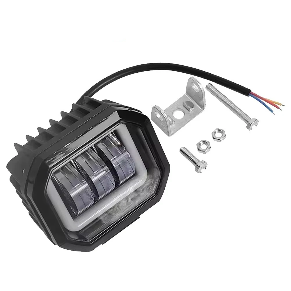 

For Electric Scooter Front Lamp Led Liht Spotlight DC 12V-80V Waterproof Warning Headlight Electric Bicycle Parts 16W
