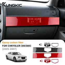 Real Soft Carbon Fiber For Chrysler 300 300C 2005 2006 2007 LHD Glove Box Handle Co-Pilot Dashboard Panel Trim Strip Sticker