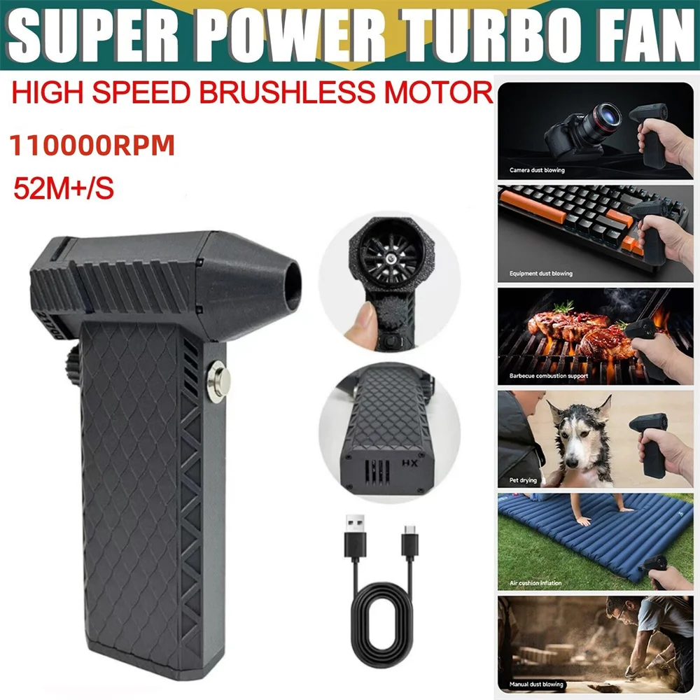 

Turbojet Fan 110000RPM Dragon Scale Pattern Rpm Brushless Motor Jet Dry Powerful High Speed Duct Super Handheld Air Blower