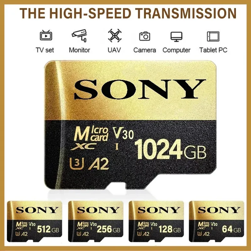 SONY 1TB Ultra Micro SD 512GB Micro SD Card SD/TF Flash Card Memory Card 32 64 128 gb micro sd For Camera sd card 512 sd card