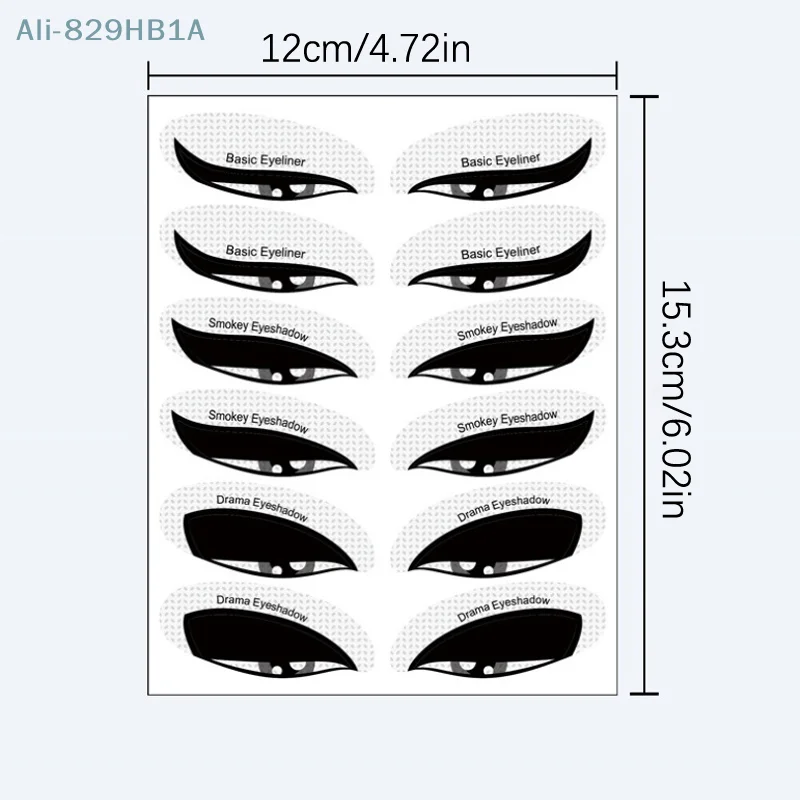 24 Paar/4 Blatt multifunktion ale Augen Make-up Vorlage Lidschatten Eyeliner Schablone Augen Make-up Werkzeuge