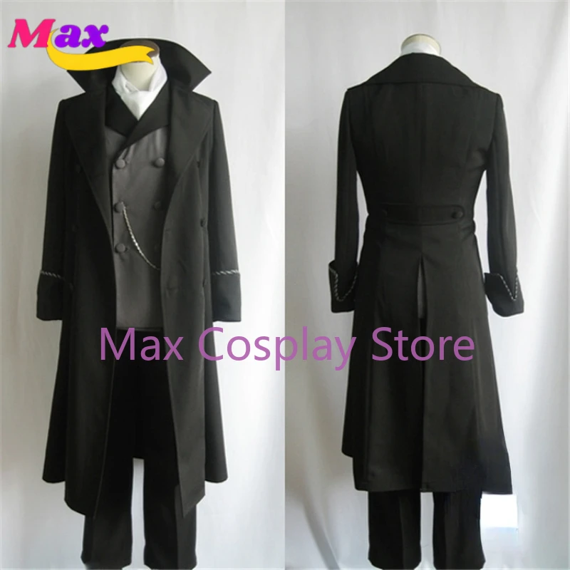 Max Anime Kuroshitsuji  Cosplay Sebastian Michaelis Cos Woman Man Halloween Party Cosplay Costume Custom size