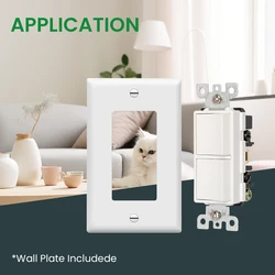 One equipped with American standard double switch, large size, PVC white panel, wall panel light switch socket cover, family ess