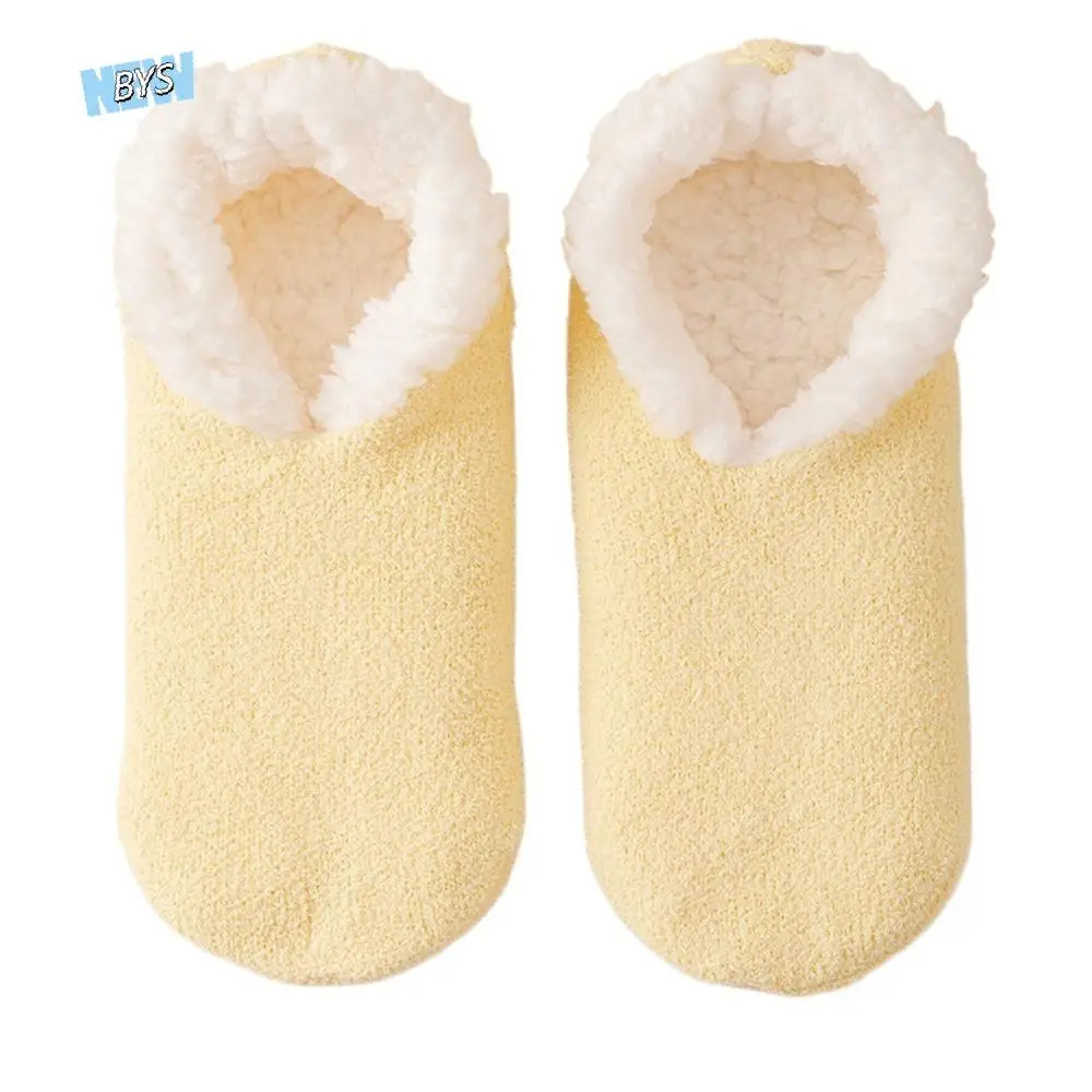 

Floor Socks Thickened Lamb's Wool Socks Non-slip Bottom Solid Color Lamb Fleece Socks Warm Soft Winter Warm Sock Winter Season