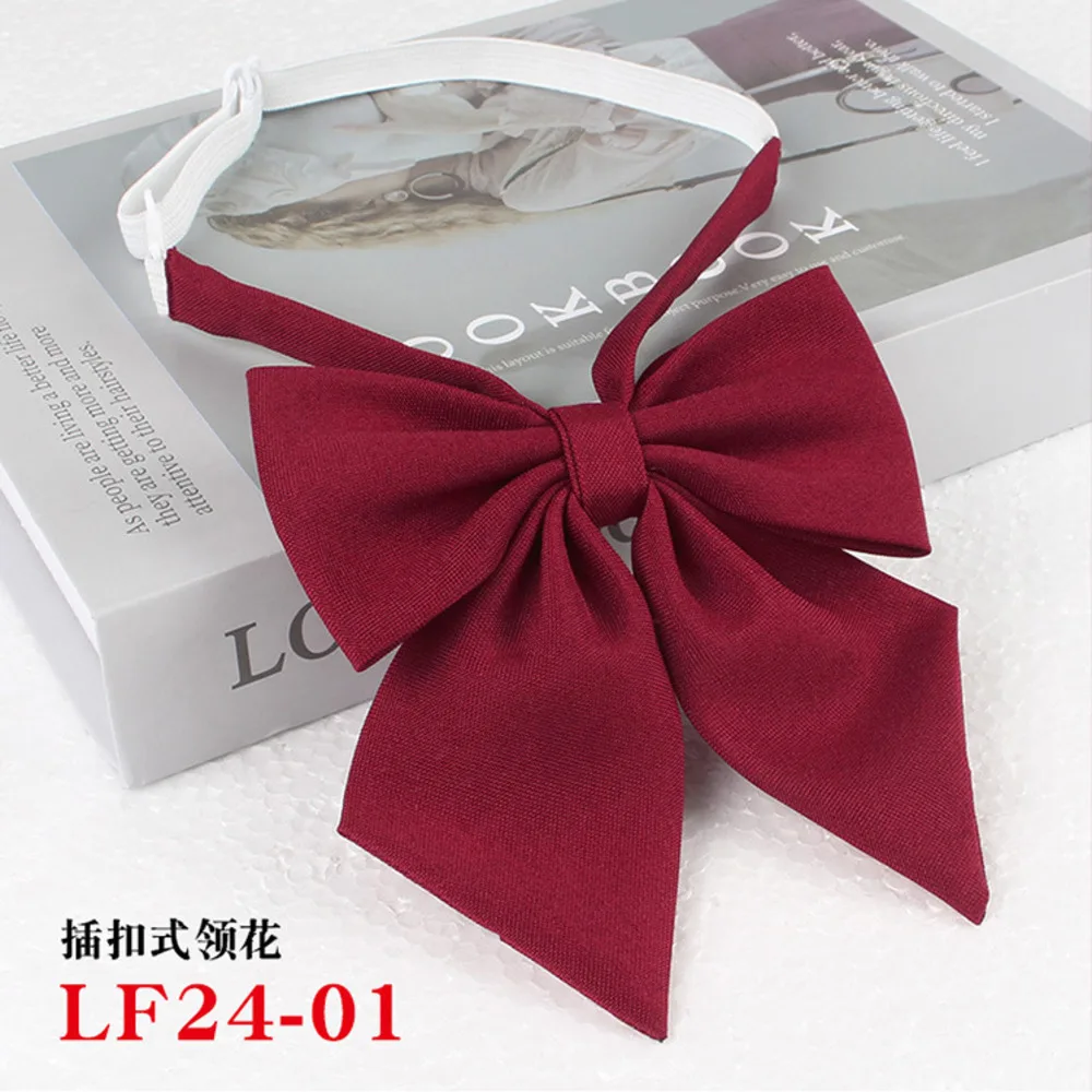2024 Mode JK Fliege weiblich rot schwarz großen Bowknot Mädchen Student Abschluss Bachelor Kleidung Accessoires Frauen Kragen Krawatte