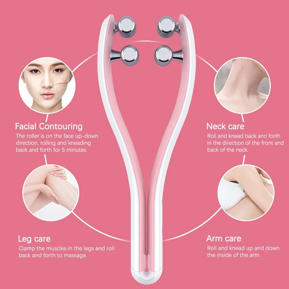 EMS Face Lifting Roller Double Chin V Face Shaped Facial Massager Jaw Cheek Thin Slimming Facial Lift Up Belt Skin Care Tool