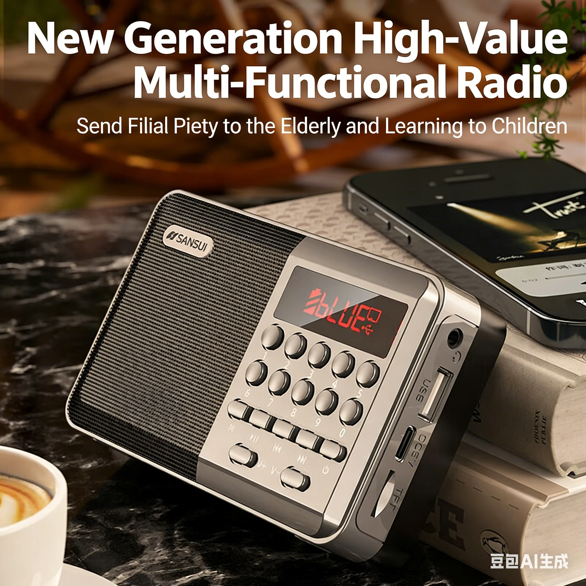 

Портативные Bluetooth-колонки SANSUI V55 с FM-радио, поддержкой воспроизведения MP3 с USB/TF-карт, разъемом для наушников 3,5 мм, аккумулятором 1200 мАч