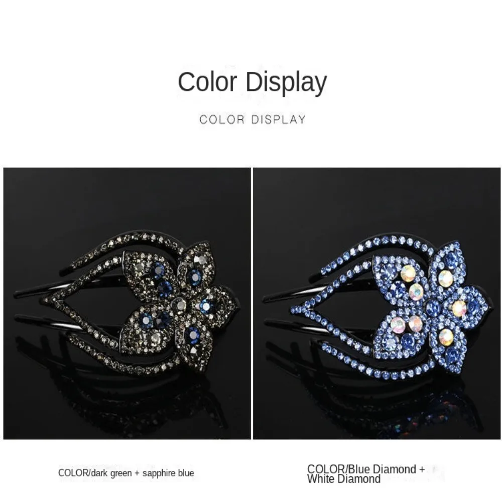 Brand New Accessories Women's Crystal Hair Clips Crystal Plastic Rhinestone Hairpin Resin Insert Comb Hairgrip Women