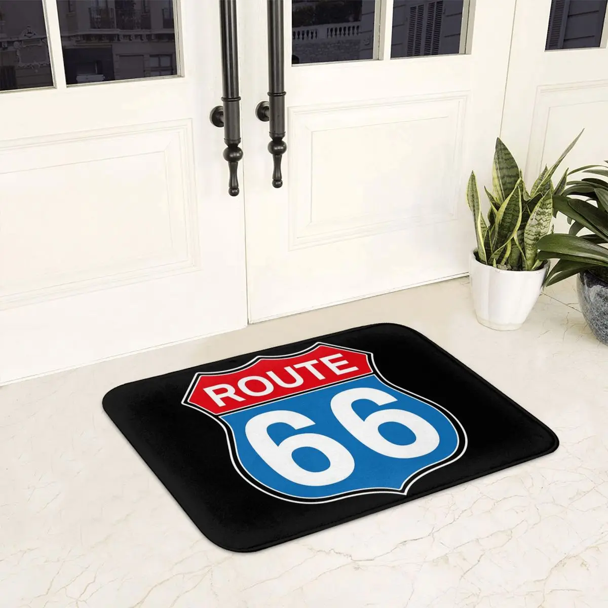 Biker Route 66 Mother Road American Doormat Anti-skid Bath Mats Home Entrance Rugs Kitchen Living Room Carpet Hallway Footpad