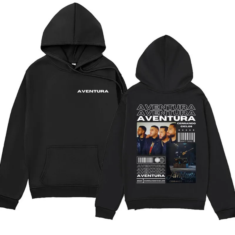 Rapper Aventura Cerrando Ciclos Tour Hoodie Men Fashion Hip Hop Streetwear Sweatshirts Retro Harajuku Pullover Oversized Hoodies