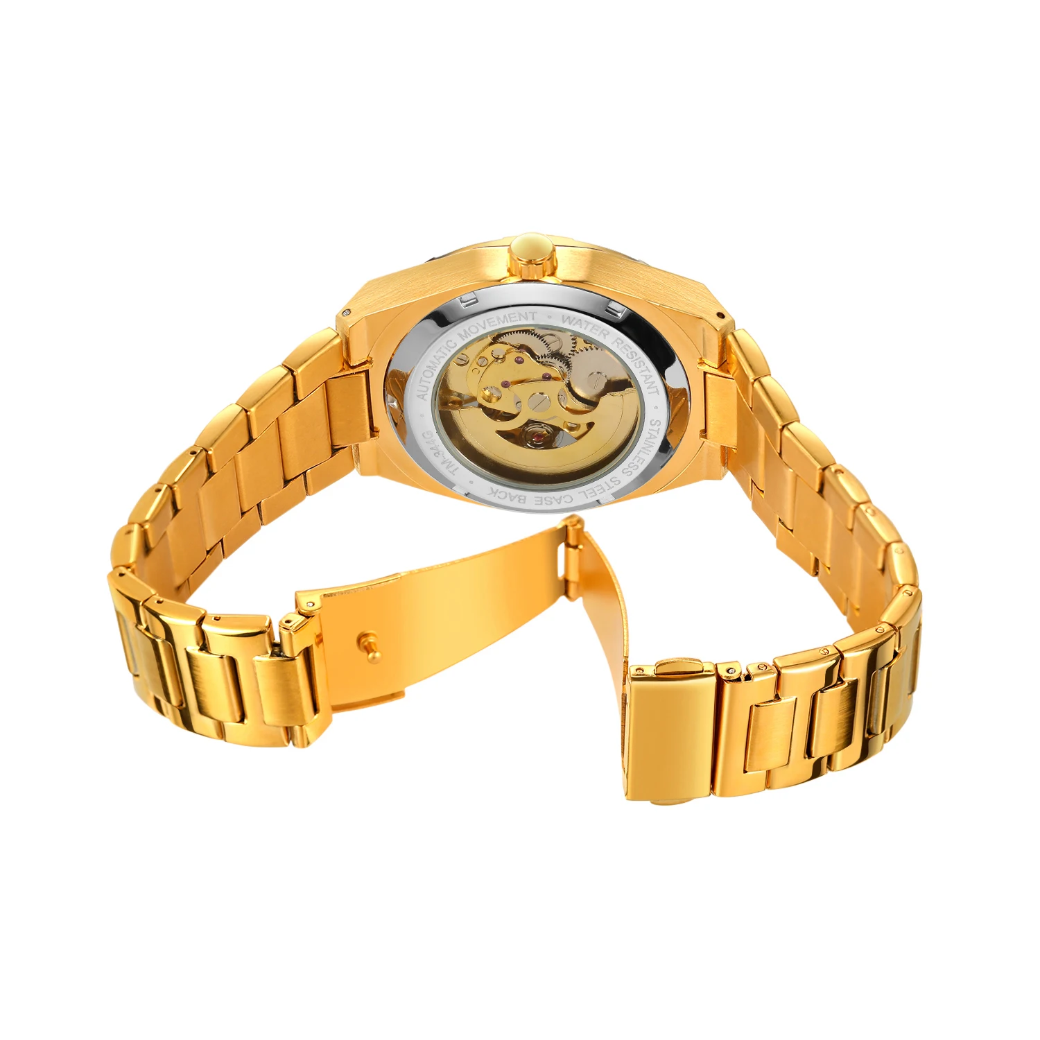 Men's Automatic Mechanical Watch Stainless Steel Band Luxury Business Casual Classic Design Elegant Aesthetic Modern Timepiece