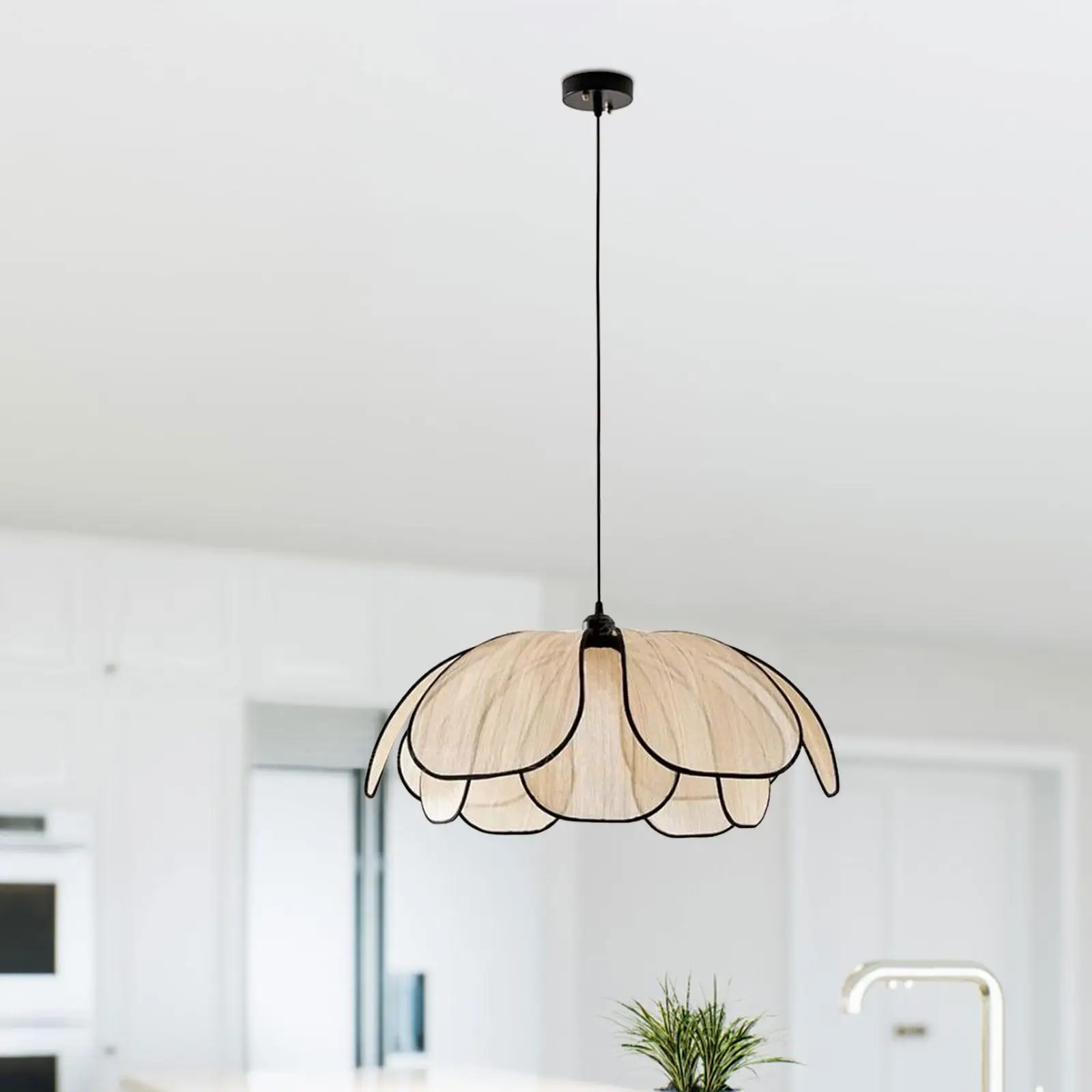 

Boho Chandelier Decorative Fabric Lampshade Chandelier Bedroom Ceiling Hanging Lamp for Kitchen Laundry Room Study Bedroom Cafe