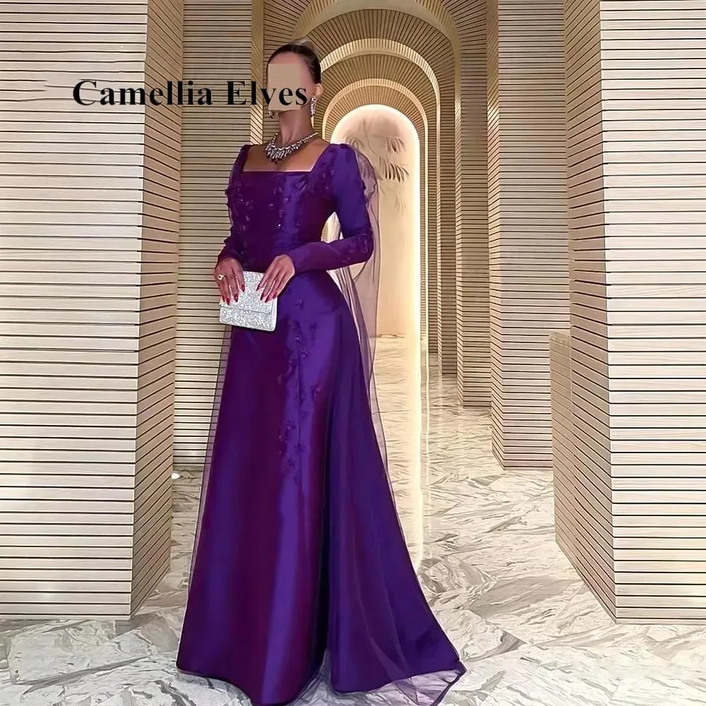 

Customized Exquisite Long Sleeve Mermaid Evening Dress Charming Flower Applique Prom Dress Sexy Party Gown вечернее пл