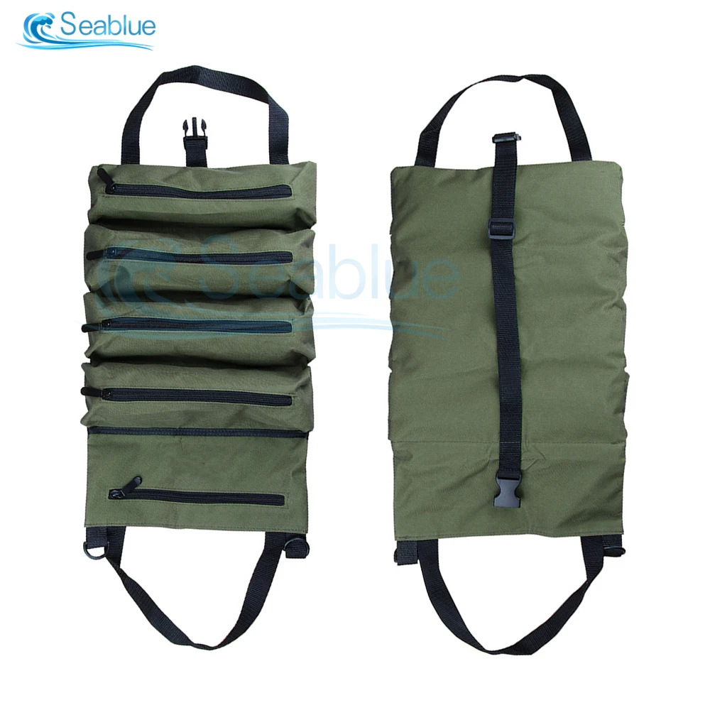 Imagem -05 - Multifuncional Portátil Storage Bolsa Eletricista Manutenção e Instalação Tool Bolsa Multi Bolso Impermeável Roll Bag