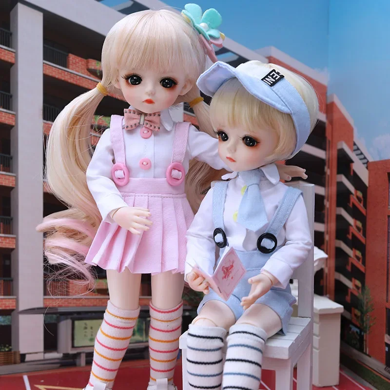 

1/6 BJD Doll 30CM 18 Ball Joints Dolls with Full Outfits Clothes Set Wig Makeup Handmade Beauty Toy Gifts for Girls