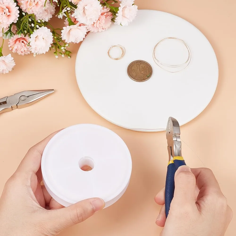 28 مقياس 0.3 مللي متر مجوهرات الديكور سلك 54.6 ياردة/50 متر 18 كيلو مطلي جولة مصقول تشويه مقاومة النحاس الديكور سلك #3