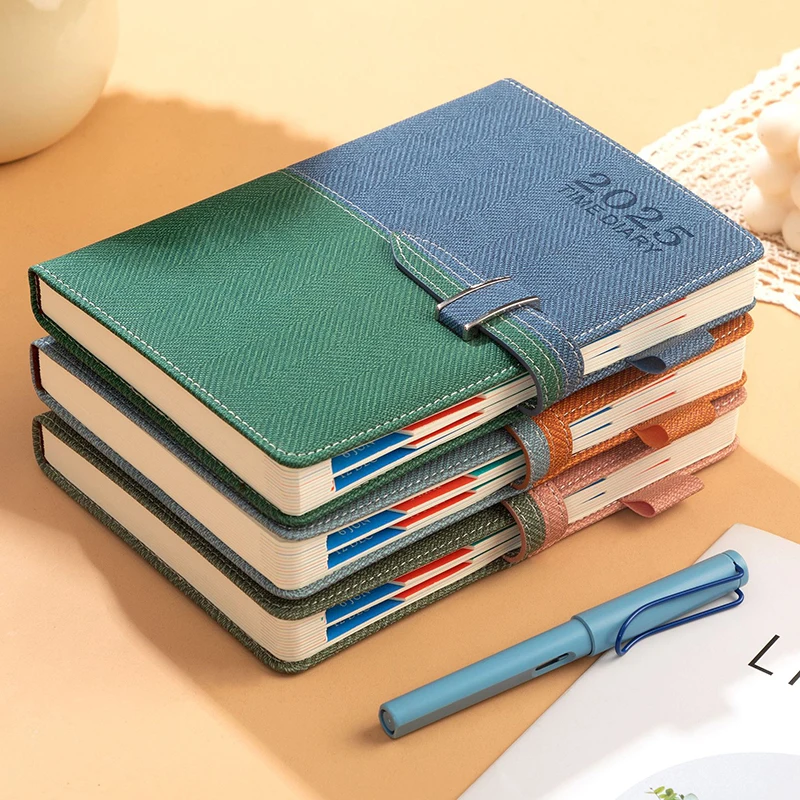 

Portable Color Blocked Daily Calendar Notebook Daily Work Plan Appointment Book Daily Schedule To-do List Agenda Notebook Gifts