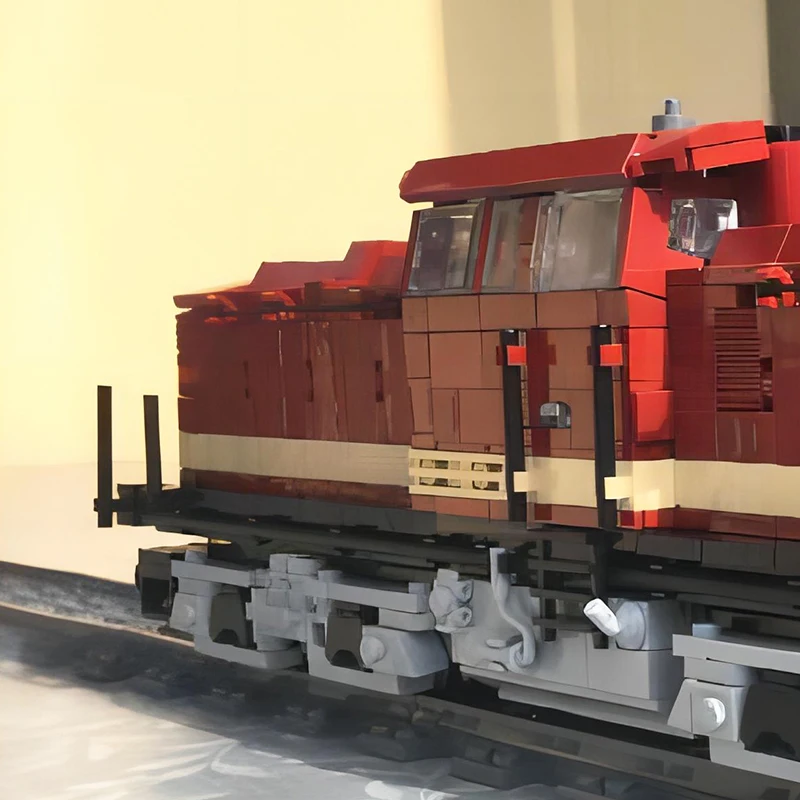 Bloques de construcción MOC, ferrocarril urbano DR V100.1, locomotora de tren de pasajeros con Motor de potencia, modelo de tecnología DIY, juguetes de ladrillos para niños