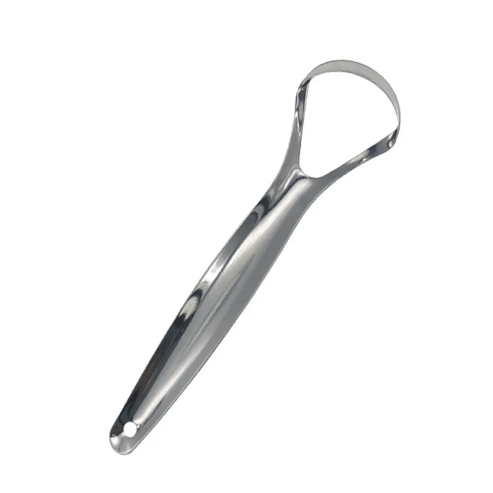 Open Type Tongue Scraper Stainless Steel Oral Tongue Cleaner Brush Cleaning Coated  Oral Hygiene Care Tools