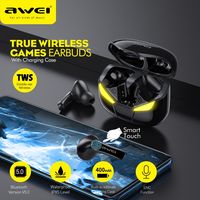 Awei T35 TWS Gaming Earphones Bluetooth Earbuds With Mic Wireless Headphone HiFi Music Waterproof Headset наушники беспроводные