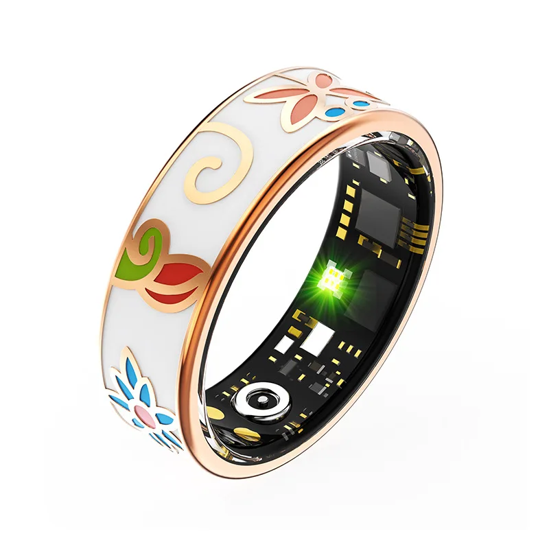 

Cross-border new smart ring heart rate enamel color blood oxygen health monitoring step counting sports bluetooth sleep women's