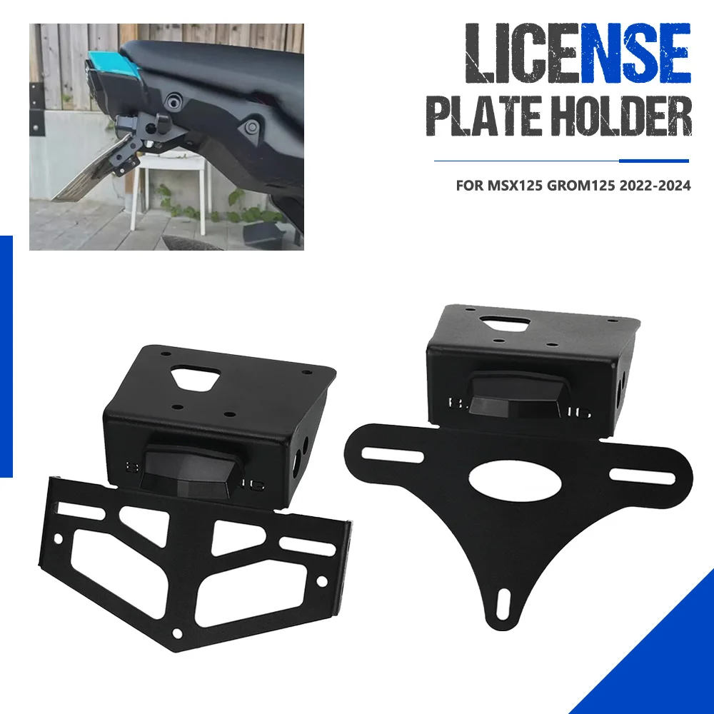 

For Honda MSX 125 MSX125 GROM125 2022-2023-2024 Motorcycle License Plate Holder Bracket Rear Tail Tidy Fender Eliminator Kit