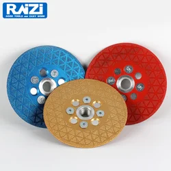 Вакуумный паяный алмазный шлифовальный диск Raizi 100/115/125 мм, двустороннее лезвие пилы, Алмазное Колесо, инструмент для резки плитки