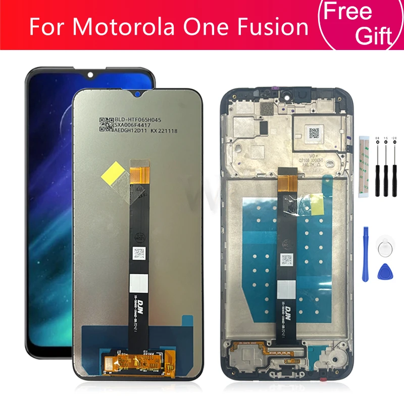 For Motorola One Fusion LCD Display Touch Screen Digitizer Assembly XT2073-2 Screen Replacement Repair Parts