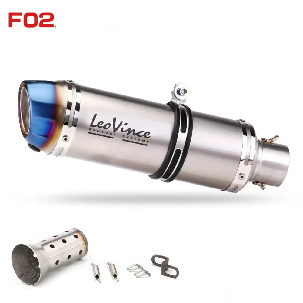 LeoVince-silenciador de Escape para motocicleta, tubo de Escape de 51mm con DB Killer para Z1000, Z900, GSR600, FZ6N, R1, R6, R3