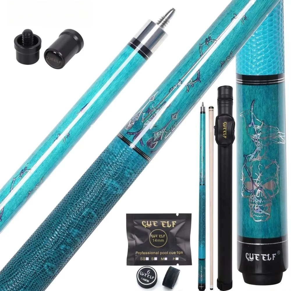 

High Quality Nine Ball Ball Arm Real Leather Wrap 1/2 Split Billiard Pool Cue 13mm Tip Size Pool Cue Hard Maple Shaft