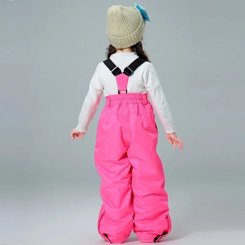 Children's Ski Pants Waterproof Warm Thickened Windproof Outdoor Cold-proof Straps Small Medium Large Children's Cotton Pants