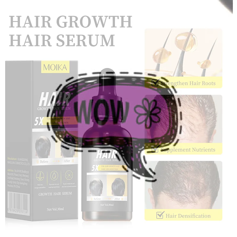 MOIKA 30ml Hair Growth Serum Repair Essential Oil Beauty Hair Care Dense Regrowth Anti Hair Loss Serum Promoting Regeneration