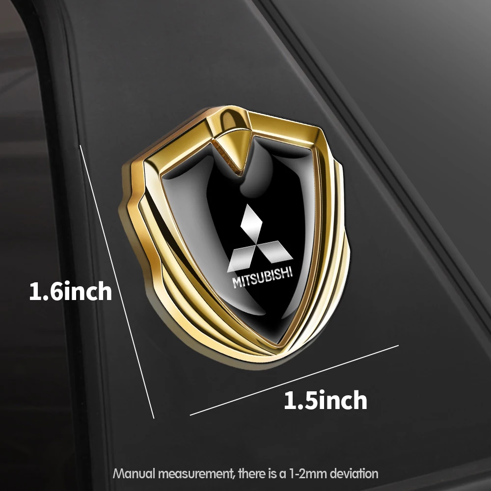 1PCS 3D Metal Car Side Fender Sticker Shield Emblem Accessories for MITSUBISHI Ralliart Lancer Competition ASX EX LANCER AIRTREK