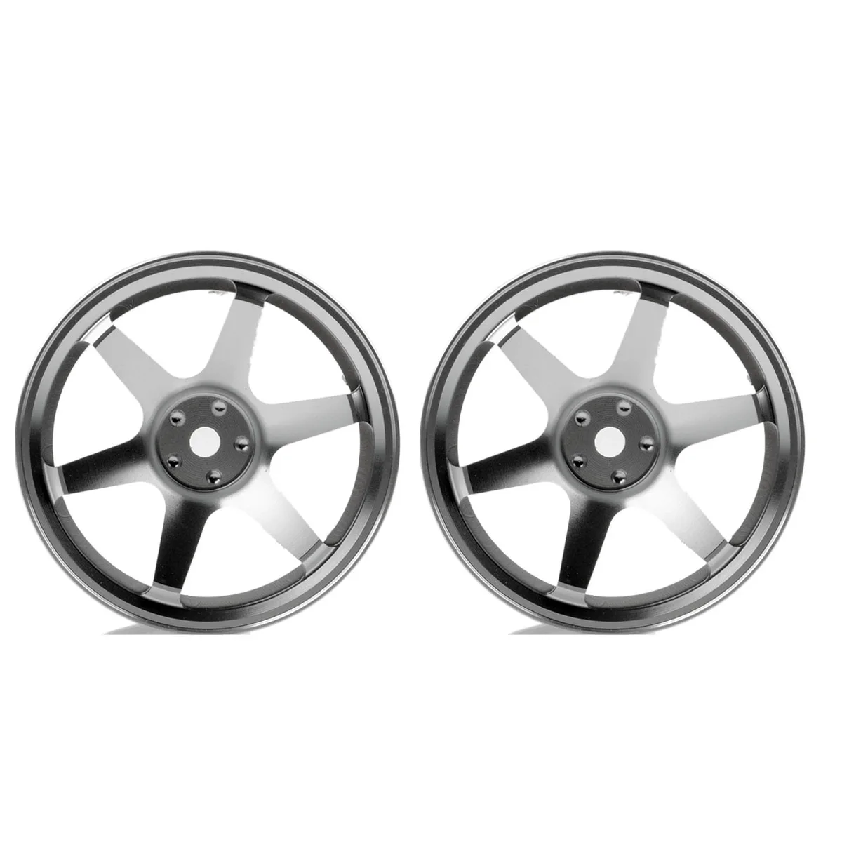 APPLIA-6 Spoke RC Car Parts Wheel Rim For RC 1/10 On-Road 1052 Drift Sakura TE37+ Silver