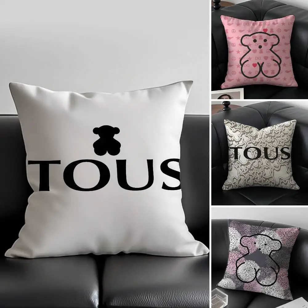 Anime T-Tous Pillow Case Anti-dustmite Invisible zipper Sofa Bed