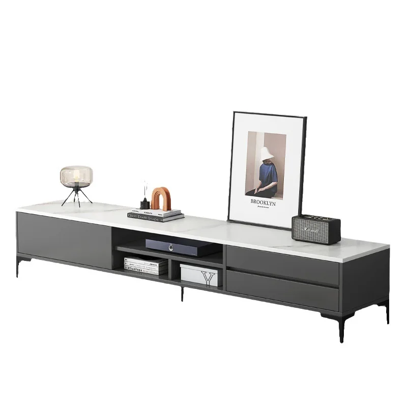 

Italian light luxury small apartment TV cabinet simple modern living room storage floor cabinet simple coffee table TV cabinet c