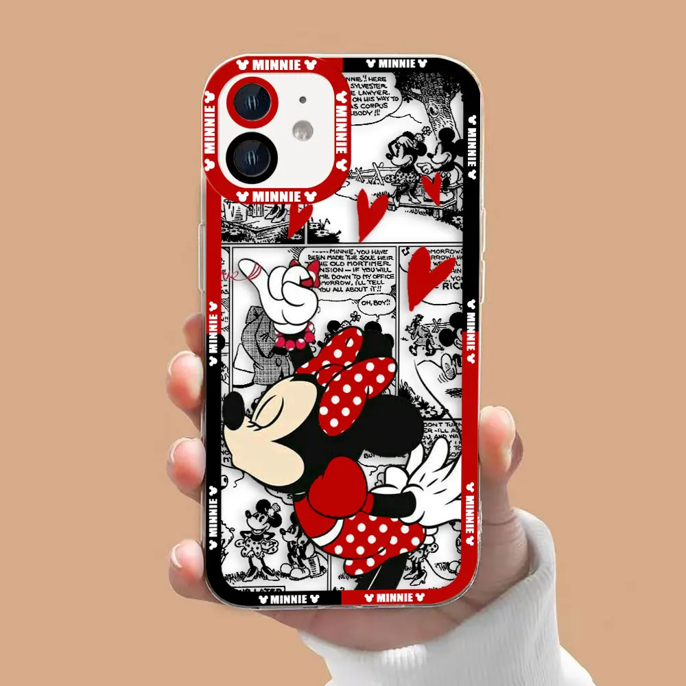 لطيف ميكي ميني ماوس واضح جراب هاتف ل VIVO S1 Z1X V20 V21 V21E V23 V23E V25 V27 V27E V29E V30E V30 V40 V50 V60 لايت