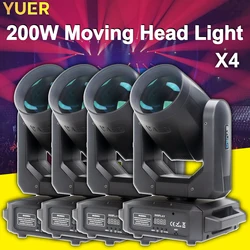 4 teile/los LED Moving Head Light 200W Beam Spot 18 rotierende Prismen Regenbogen effekt DJ DMX Stage Lichteffekt Licht Disco DJ Bar