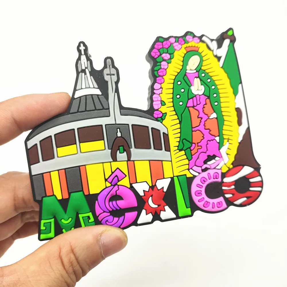 أمريكا الشمالية المكسيك تشولولا بويبلا كانكون روتان المطاط مغناطيس الثلاجة السياحة تذكارية الثلاجة المغناطيسي #4