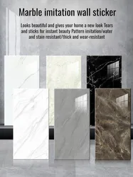 Kitchen moisture-proof imitation tile wall paste marble wallpaper imitation aluminum-plastic board anti-dirt anti-collision