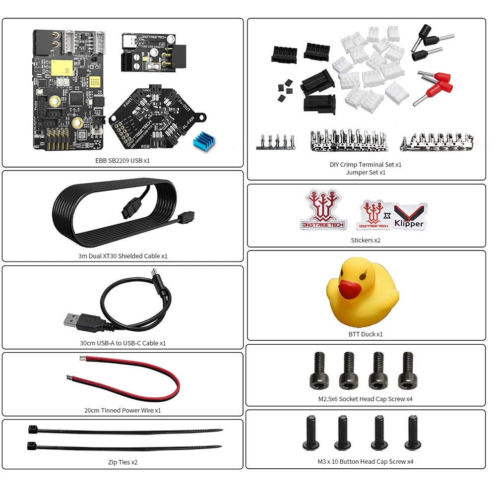 Imagem -06 - Bigtreetech-can Placa Usb para Klipper Voron Stealthburner Knomi Octopus Pro Raspberry pi Canbus Headtool Pt1000 Ebb Sb2209