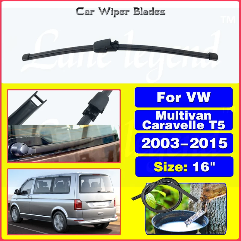 

16" Rear Wiper Blade For VW Multivan Caravelle T5 2003-2015 Lift up Tailgate Windshield Windscreen Window Brush Car Accessories