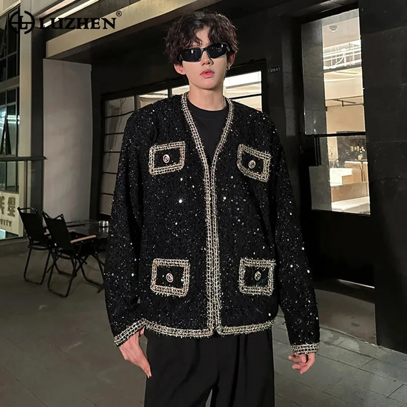 LUZHEN 2026 Embroidery Edge Outline High Quality Casual Jacket Men's Fashion Handsome Elegant Luxury Temperament Clothes JY9402