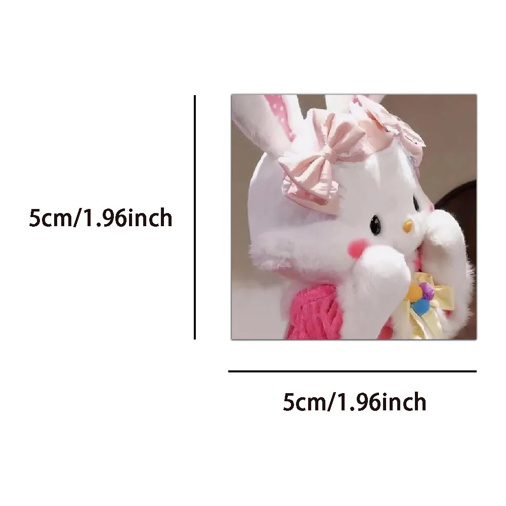 50 قطعة صورة كرتونية على شكل أرنب وردي لطيف مجموعة كبيرة من ملصقات جرافيتي أقراص متنقلة ملصقات مقاومة للماء للأمتعة